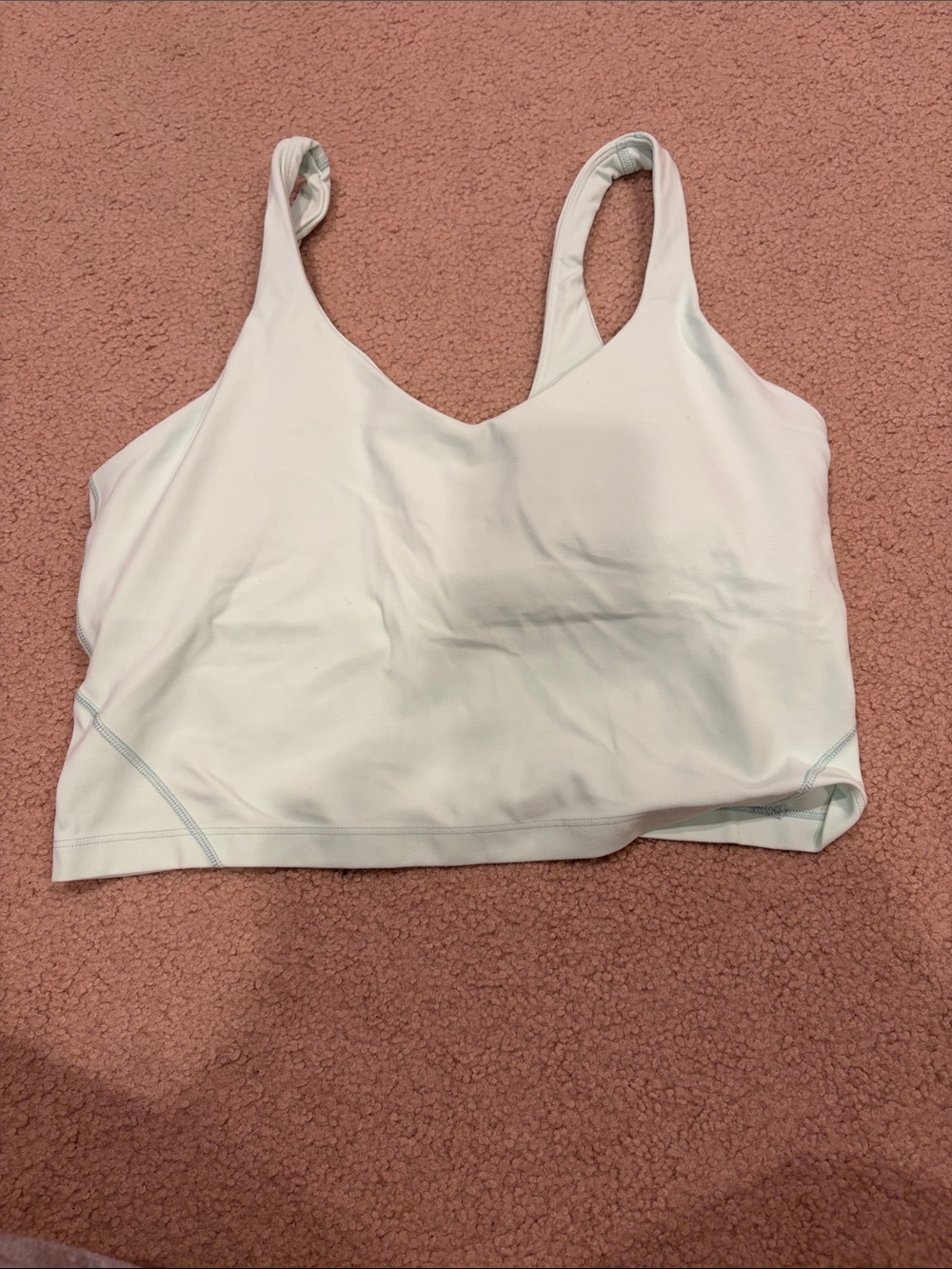 lululemon athletica Light Mint V-Neck Cropped Sports Tank